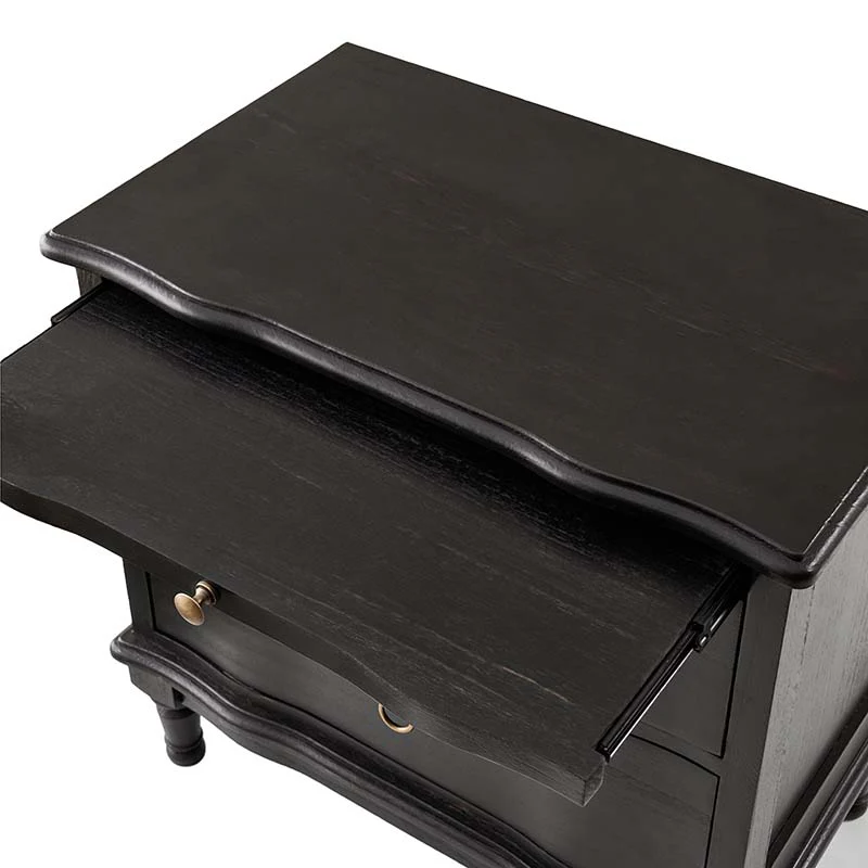 Solid Wood 2 Drawer End Table with Charging Ports & Pull-Out Shelf(Optional Types) - Image 25