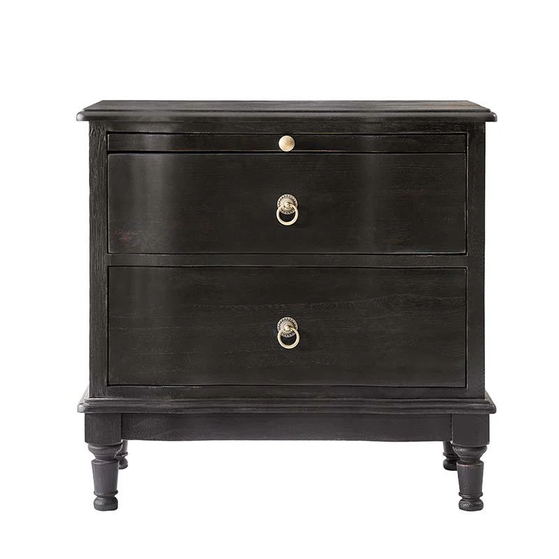 Solid Wood 2 Drawer End Table with Charging Ports & Pull-Out Shelf(Optional Types) - Image 9