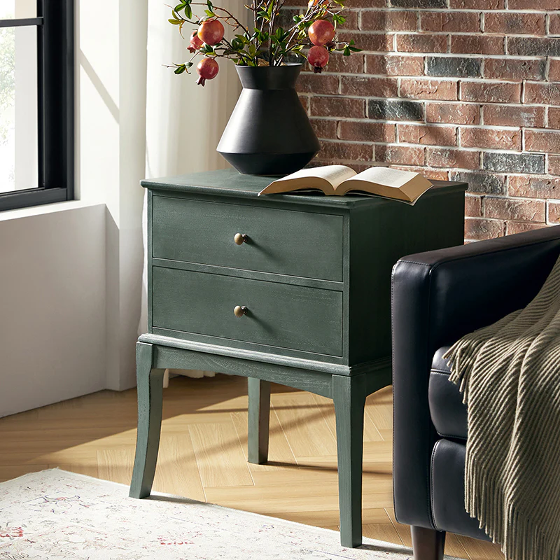 Dominique 28" Tall Solid Wood End Table with Hidden Outlet - Image 10