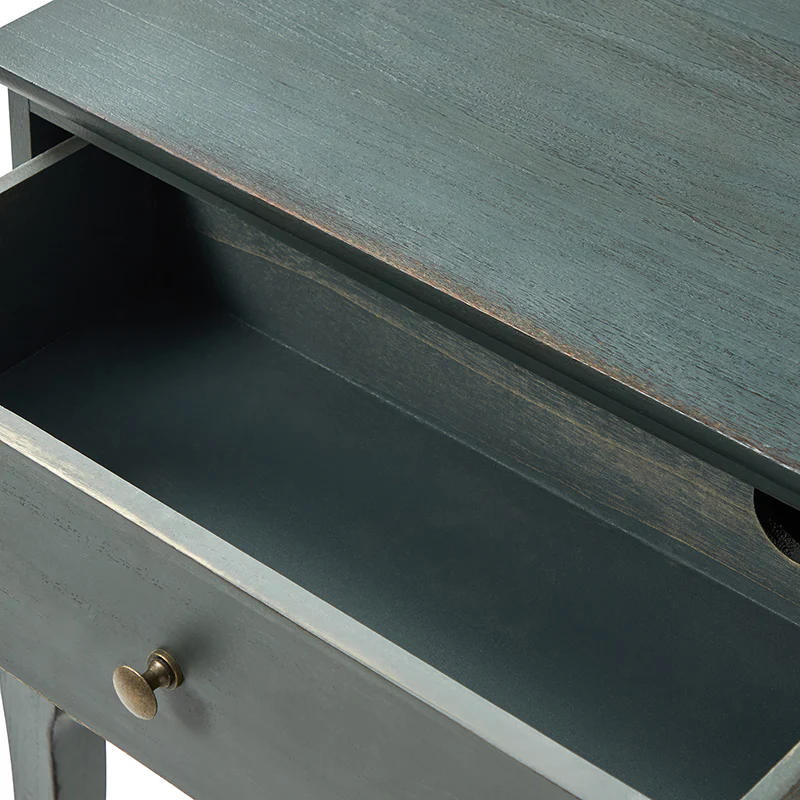 Dominique 28" Tall Solid Wood End Table with Hidden Outlet - Image 14
