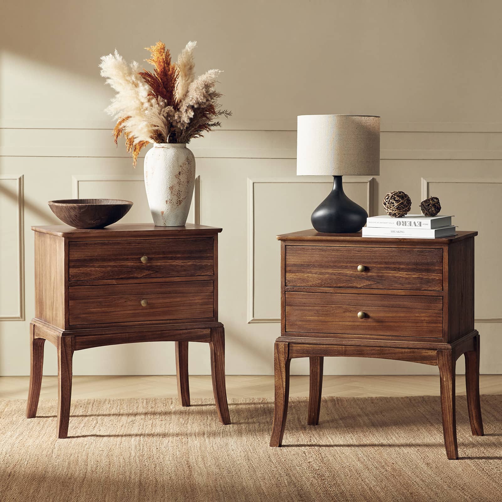 Dominique 28" Tall Solid Wood End Table with Hidden Outlet - Image 39
