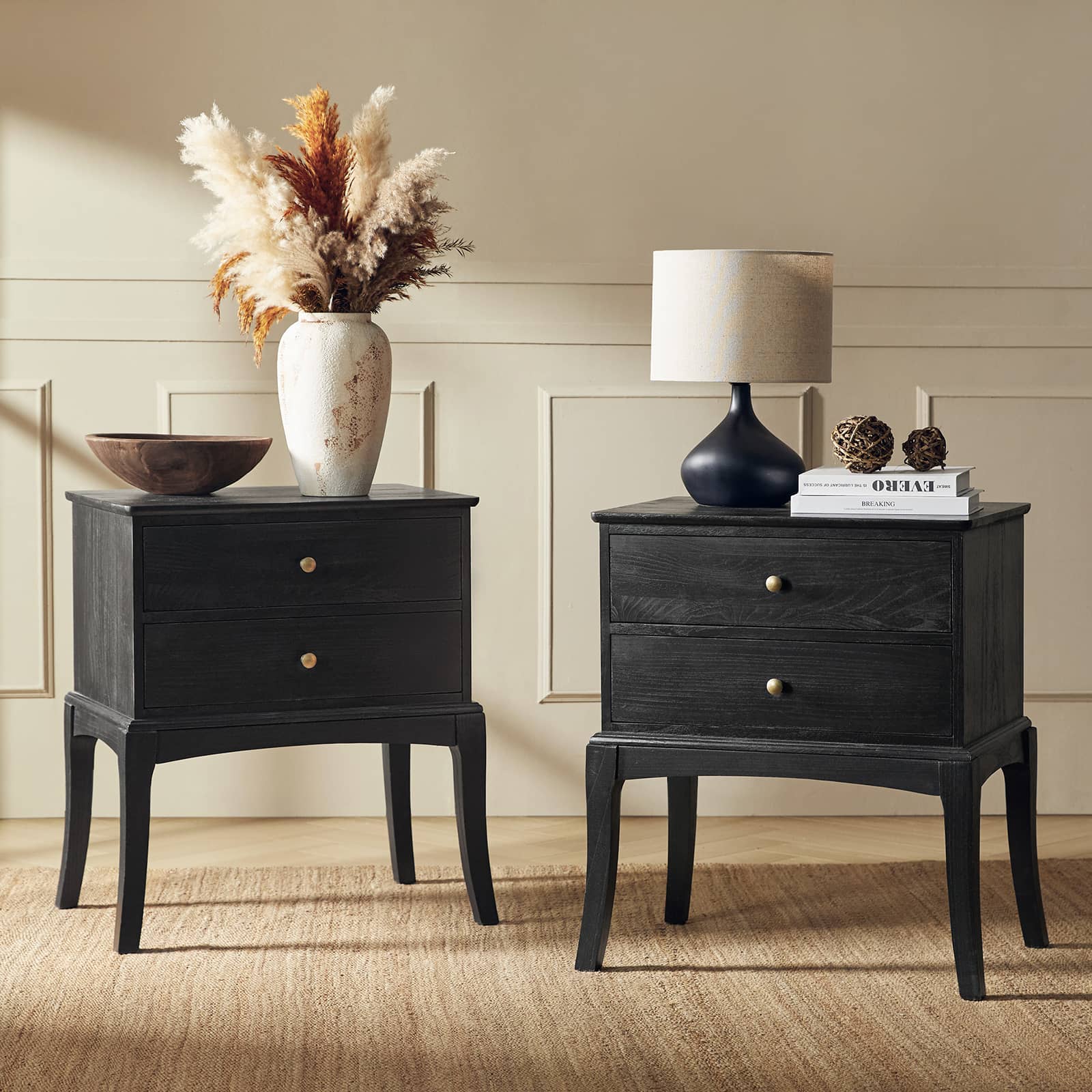 Dominique 28" Tall Solid Wood End Table with Hidden Outlet - Image 45