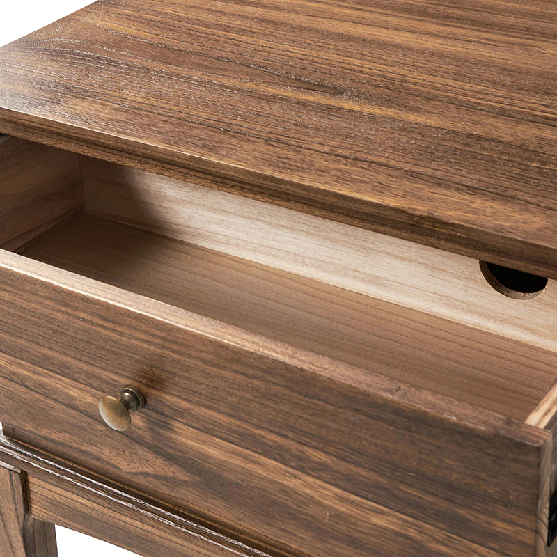 Dominique 28" Tall Solid Wood End Table with Hidden Outlet - Image 7