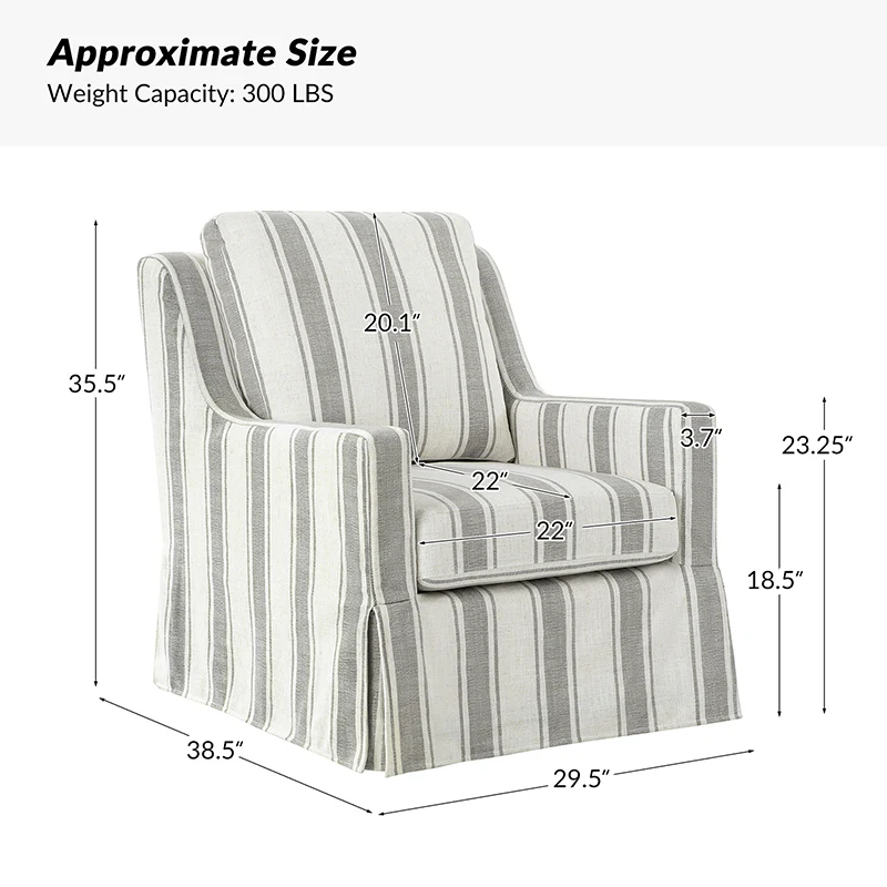 Stanley Glider Slipcovered Swivel Chair with Slope Arm(Optional Types) - Image 21