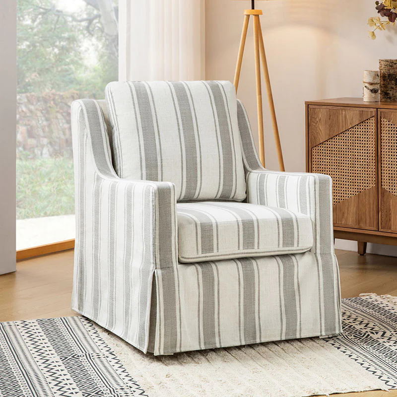 Stanley Glider Slipcovered Swivel Chair with Slope Arm(Optional Types) - Image 24