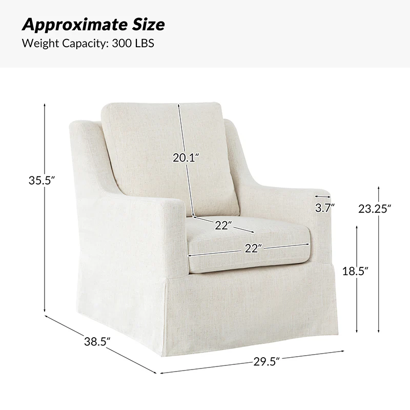 Stanley Glider Slipcovered Swivel Chair with Slope Arm(Optional Types) - Image 48