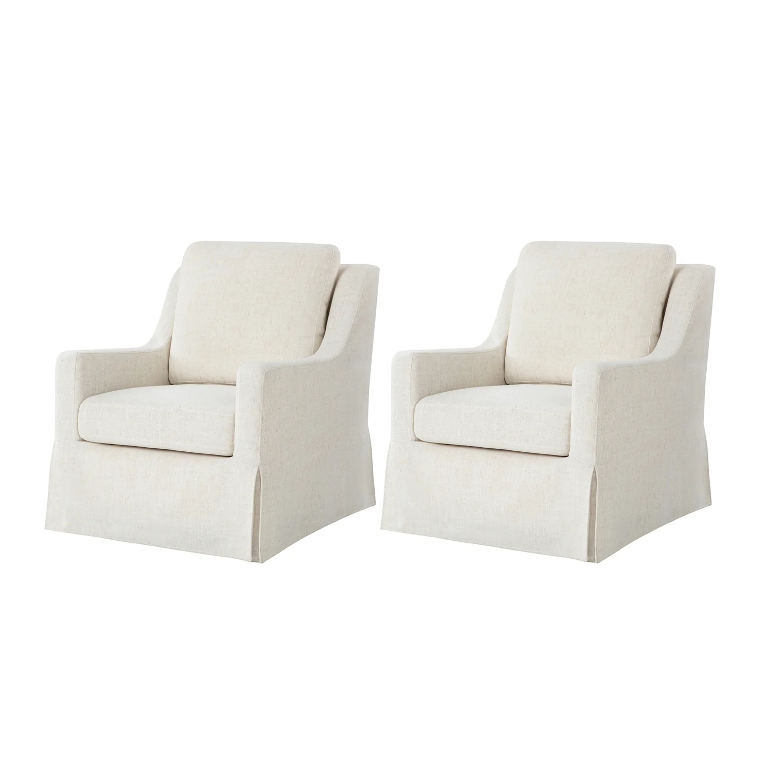Stanley Glider Slipcovered Swivel Chair with Slope Arm(Optional Types) - Image 49