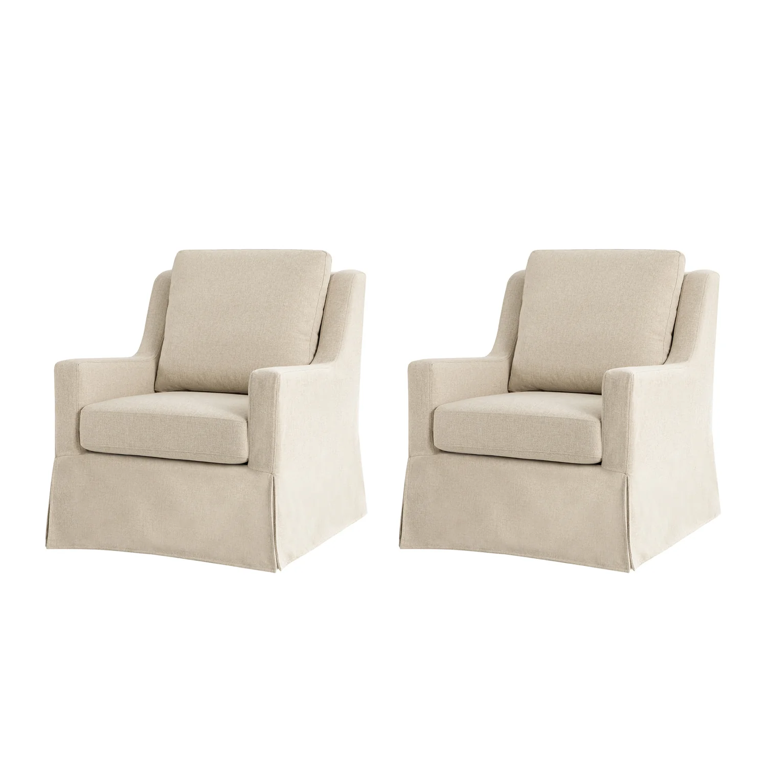 Stanley Glider Slipcovered Swivel Chair with Slope Arm(Optional Types) - Image 59