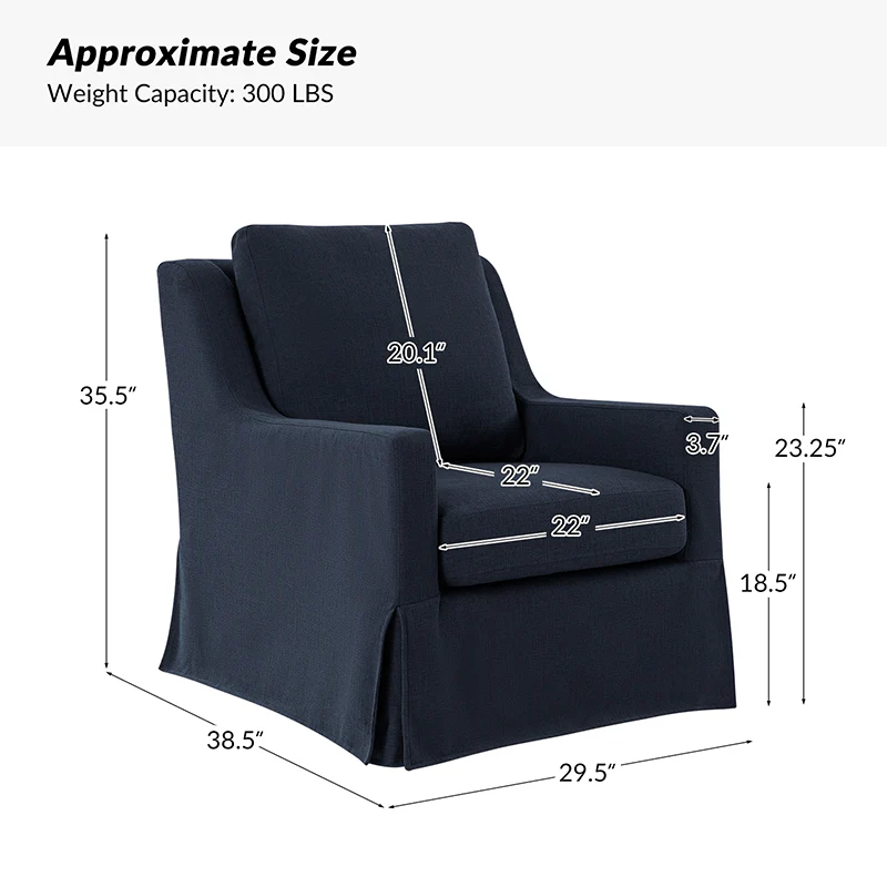 Stanley Glider Slipcovered Swivel Chair with Slope Arm(Optional Types) - Image 68