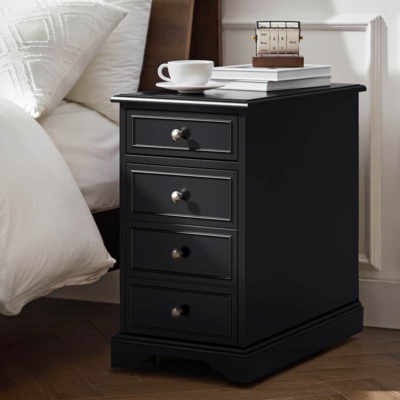 Roque Storage End Table with Hooded Wheels & Built-In Outlets(Optional Types) - Image 10