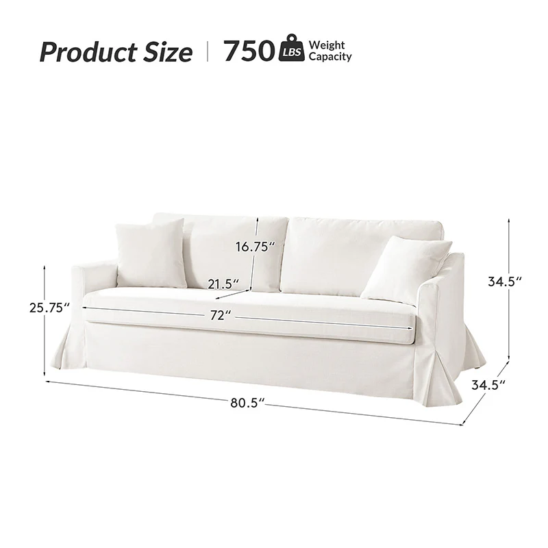 Torsten 80.5" Sofa with Removable Machine Washable Covers - Image 19