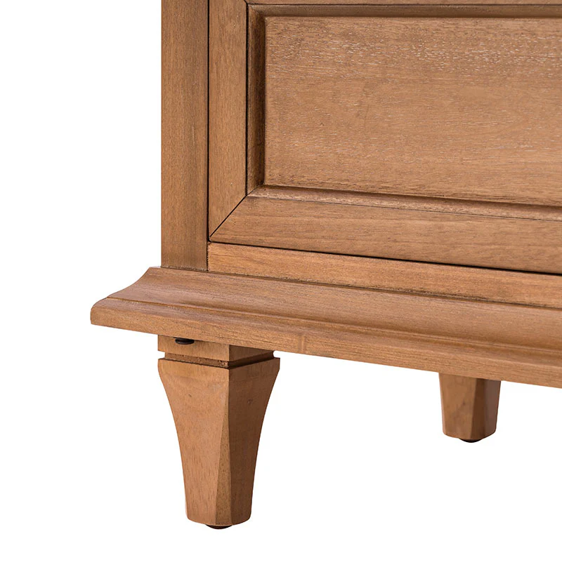 Transitional 5-Drawer Chest Dresser with Solid Wood Frame - Image 9