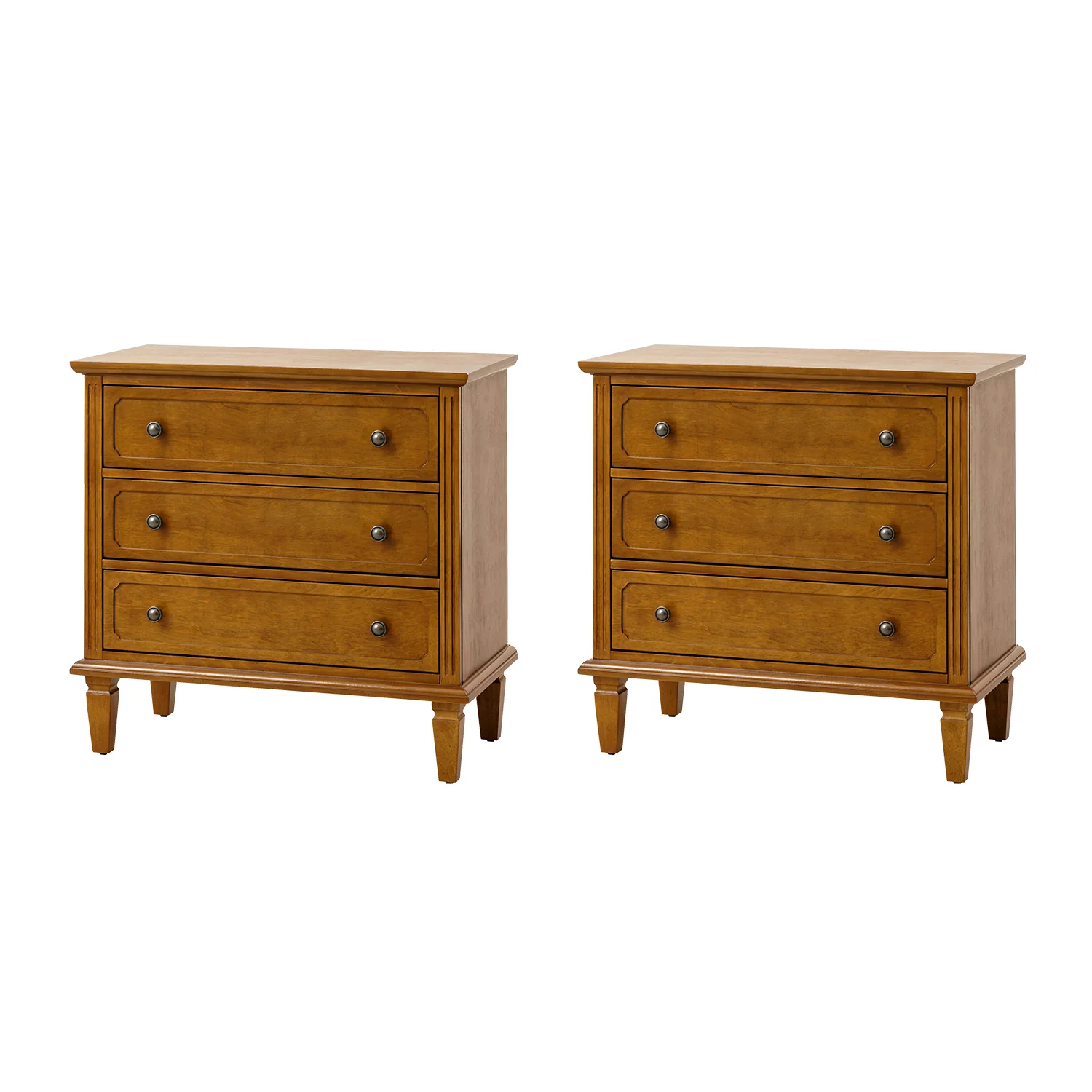 Transitional Wood End Table with Drawers and Power Outlet(Optional Types) - Image 23