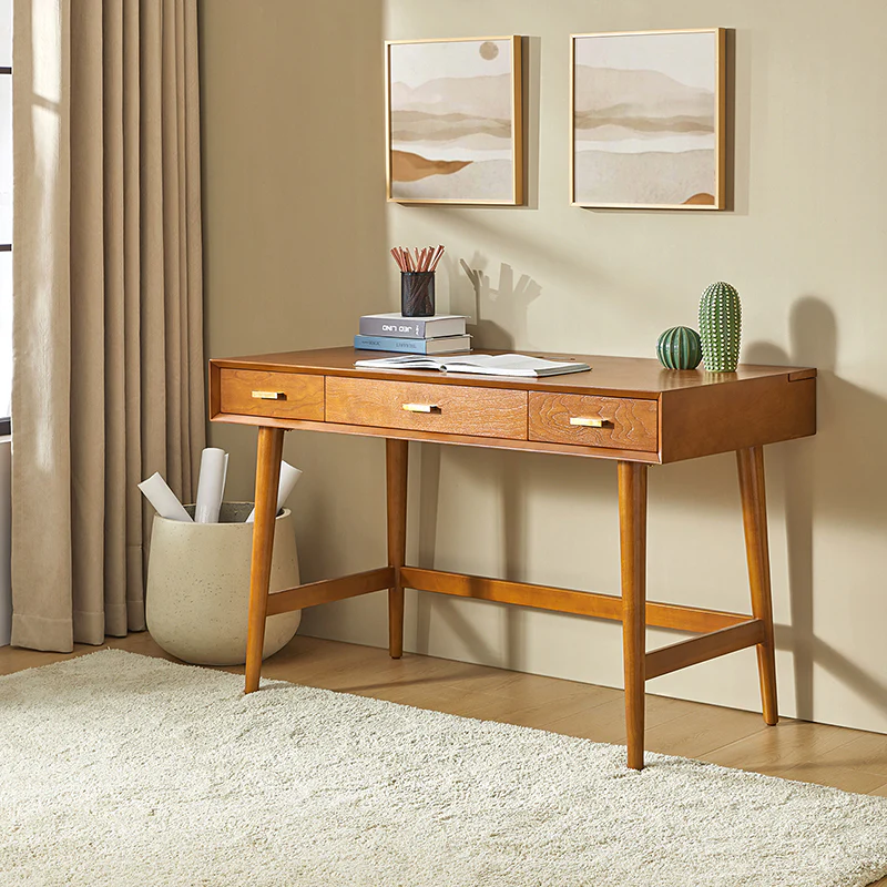 Trevor Mid-Century Modern Computer Office Desk With USB - Image 10