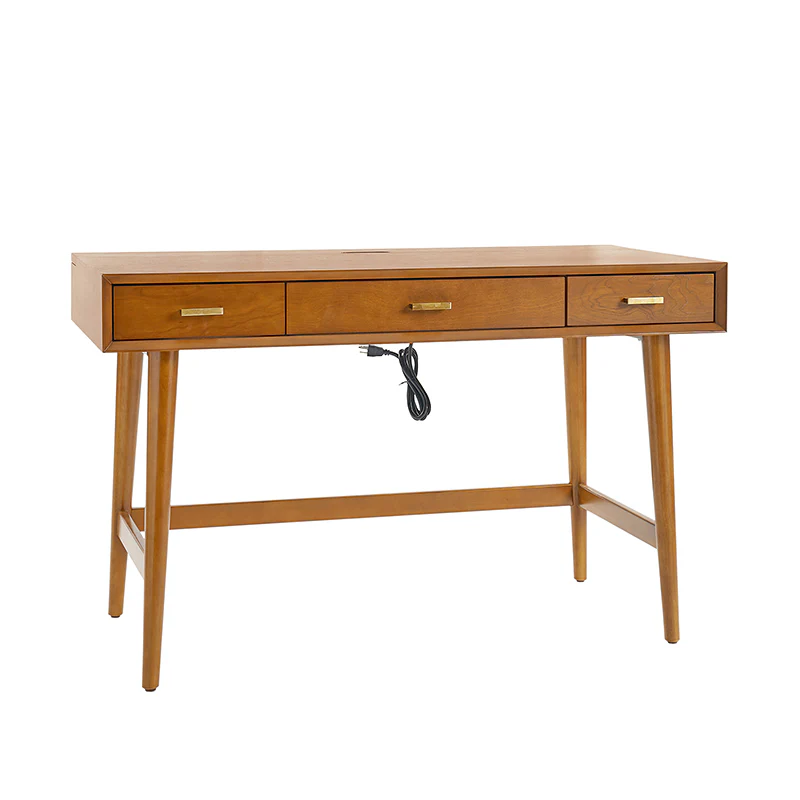 Trevor Mid-Century Modern Computer Office Desk With USB - Image 13