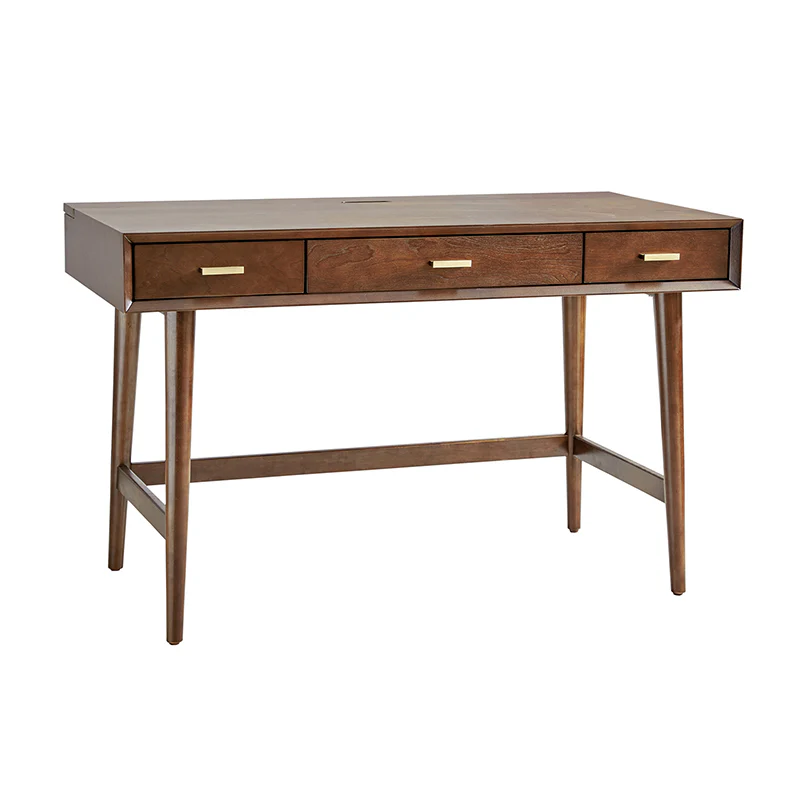 Trevor Mid-Century Modern Computer Office Desk With USB - Image 5