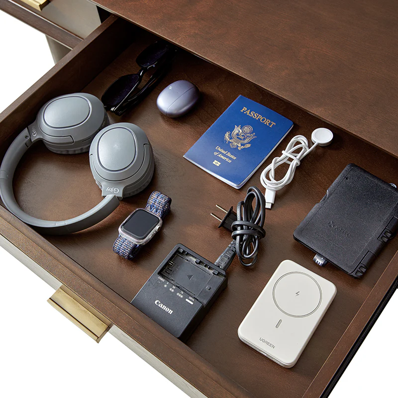 Trevor Mid-Century Modern Computer Office Desk With USB - Image 7
