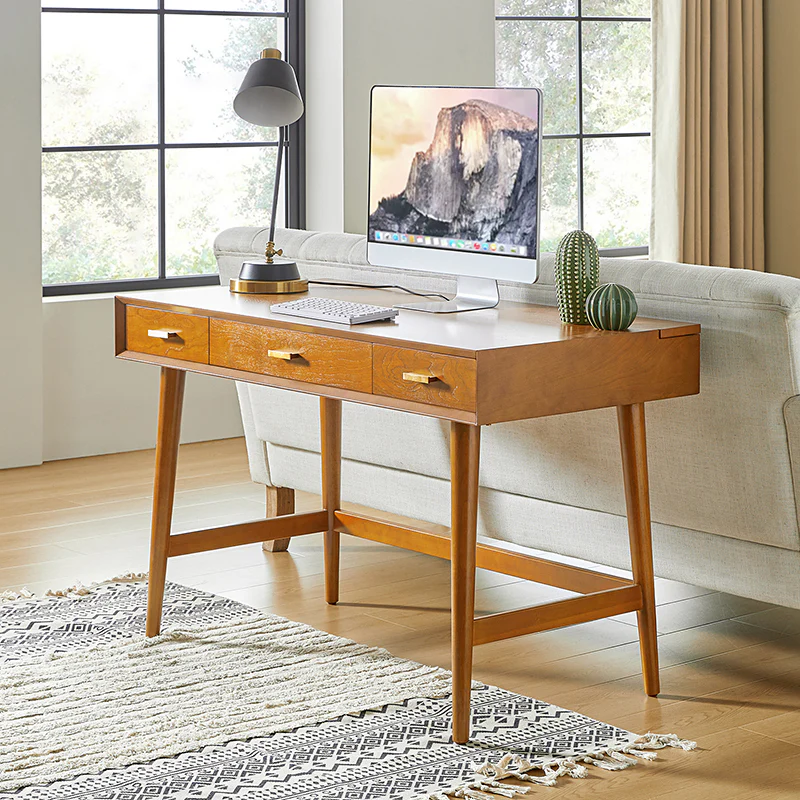 Trevor Mid-Century Modern Computer Office Desk With USB - Image 9