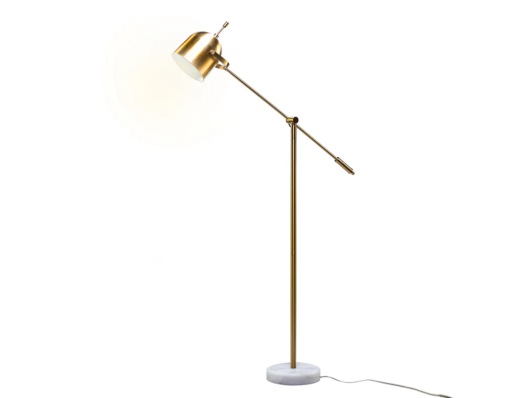Easyshift™ 59" Gold Floor Lamp with Marble Base - Image 2