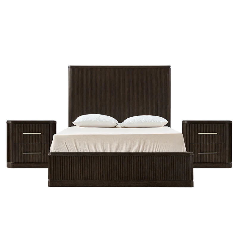 Verral 3-Piece Modern Fluted Solid Wood Bedroom Bundle with Oak Texture - Image 14