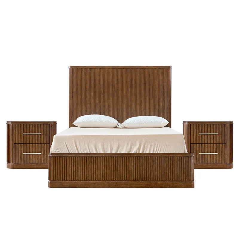Verral 3-Piece Modern Fluted Solid Wood Bedroom Bundle with Oak Texture - Image 21