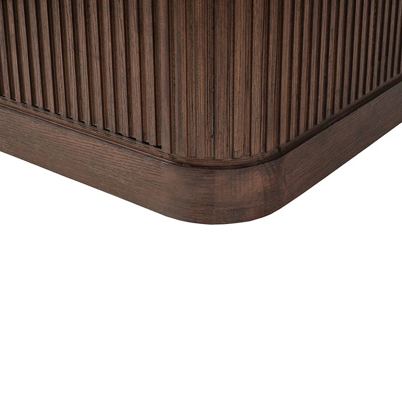 Verral Modern Solid Wood Fluted Chest with 5 Drawers & Oak Texture - Image 16
