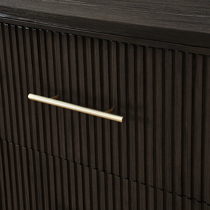Verral Modern Solid Wood Fluted Dresser with 6 Drawers & Oak Texture - Image 15