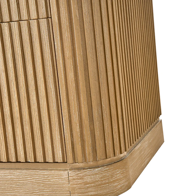 Verral Modern Solid Wood Fluted Dresser with 6 Drawers & Oak Texture - Image 7