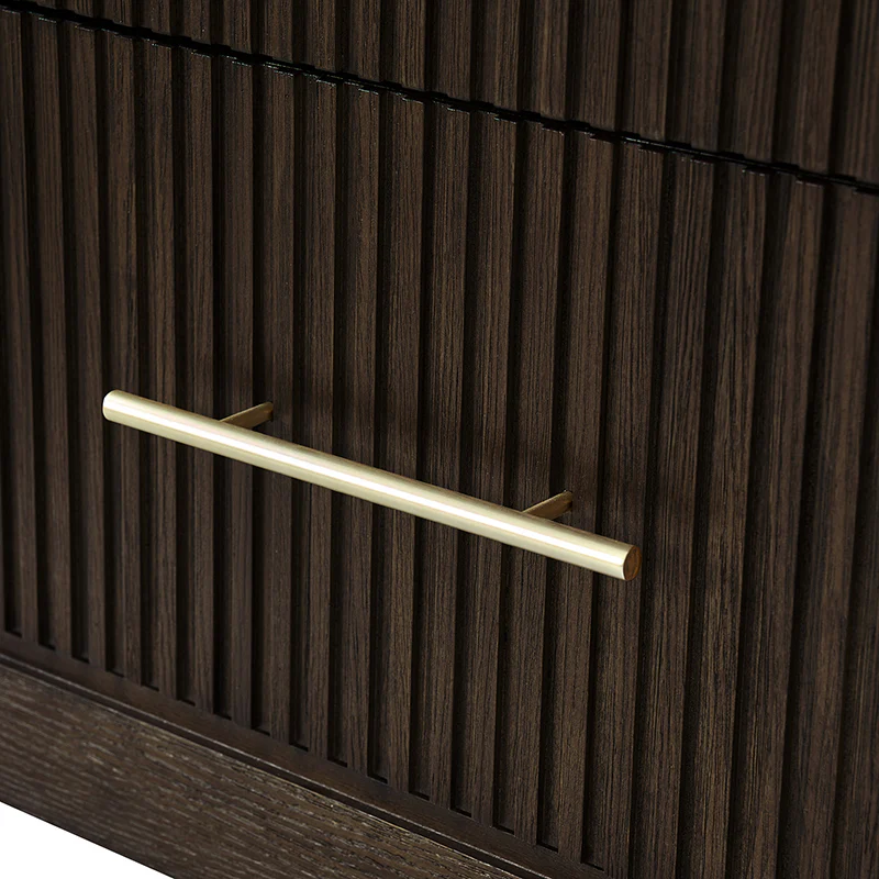 Verral Modern Solid Wood Fluted Nightstand with USB & Oak Texture - Image 35
