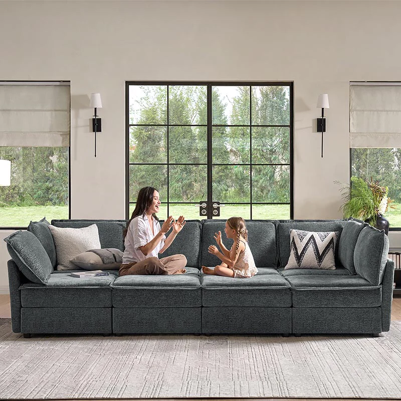 Harmetrix 8-Seater Soft Sectional Couch with Storage - Image 17