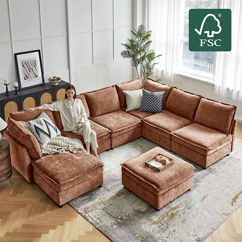 Harmetrix 8-Seater Soft Sectional Couch with Storage - Image 24