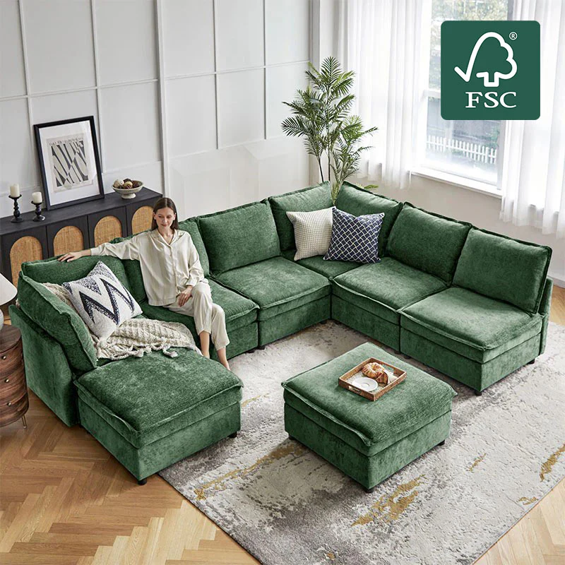 Harmetrix 8-Seater Soft Sectional Couch with Storage - Image 29