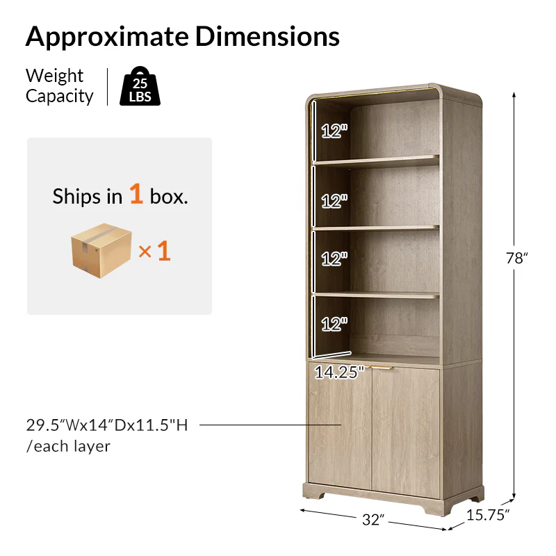 Victoria Modern Multi-Level Storage System Bookcase - Image 3