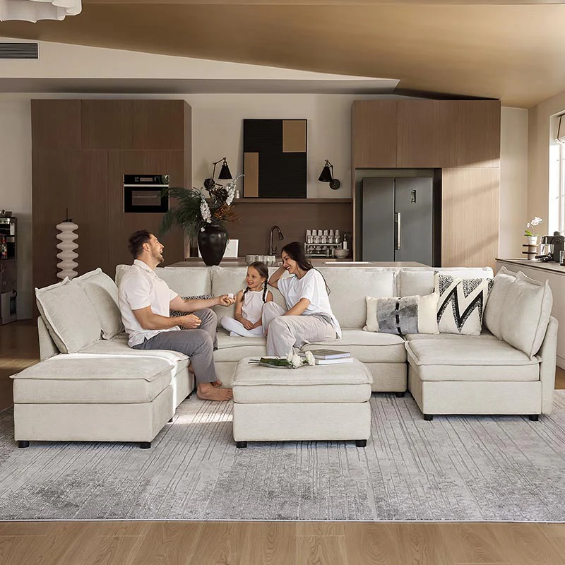 Harmetrix Oversized Soft Sectional Couch with Storage - Image 10