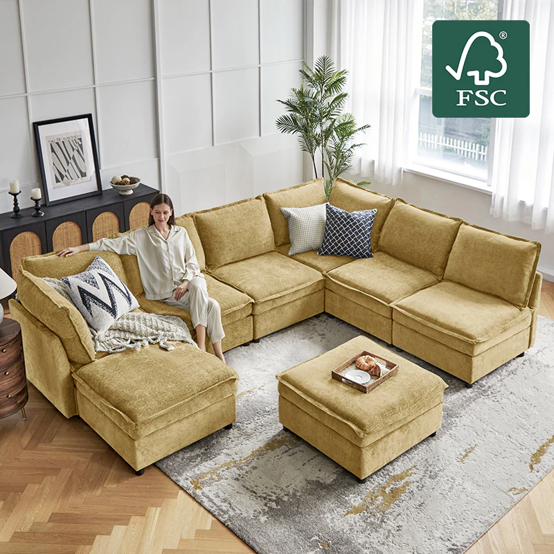 Harmetrix Oversized Soft Sectional Couch with Storage - Image 106