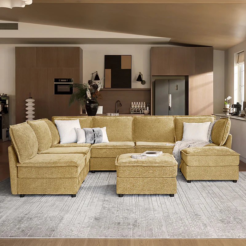 Harmetrix Oversized Soft Sectional Couch with Storage - Image 107