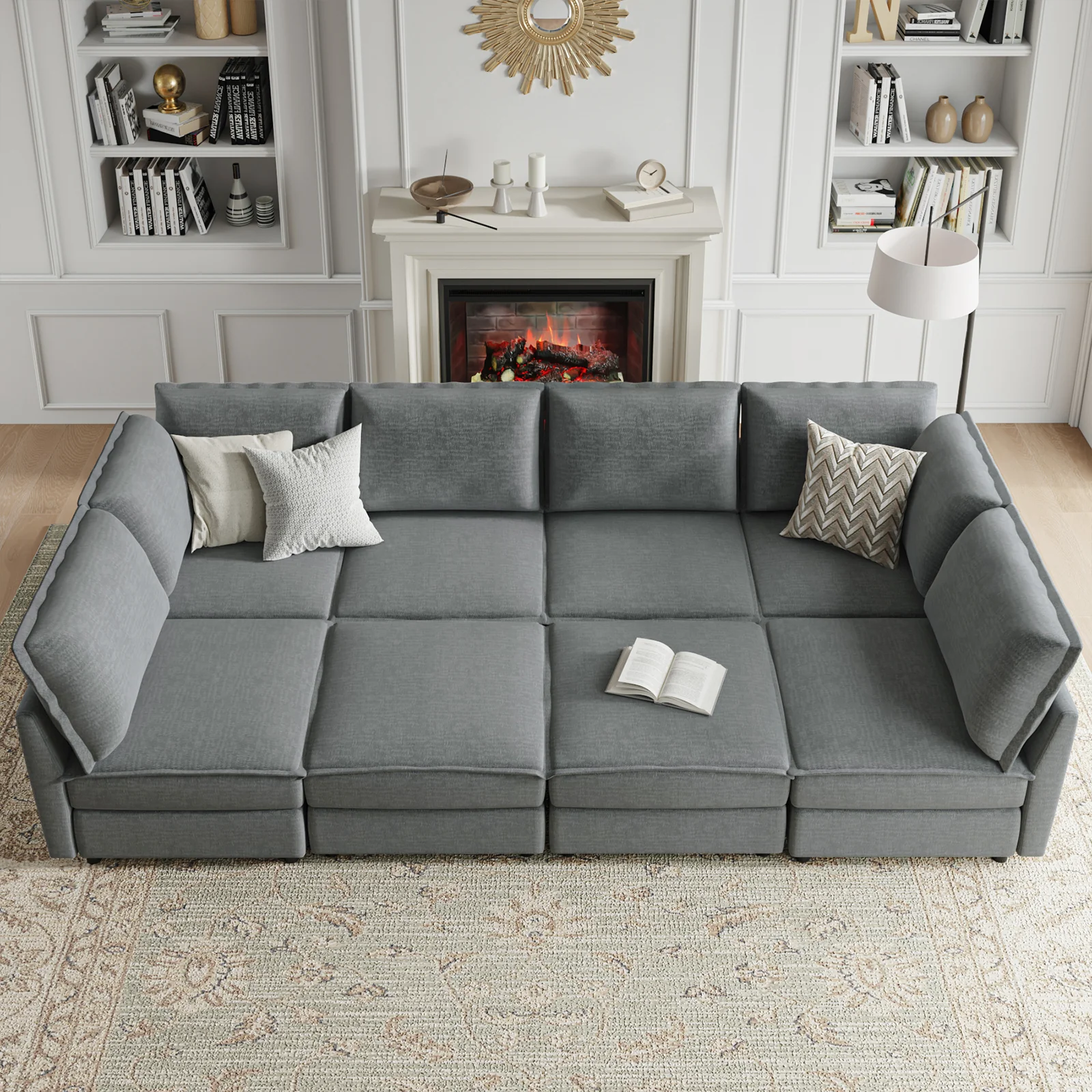 Harmetrix Oversized Soft Sectional Couch with Storage - Image 14