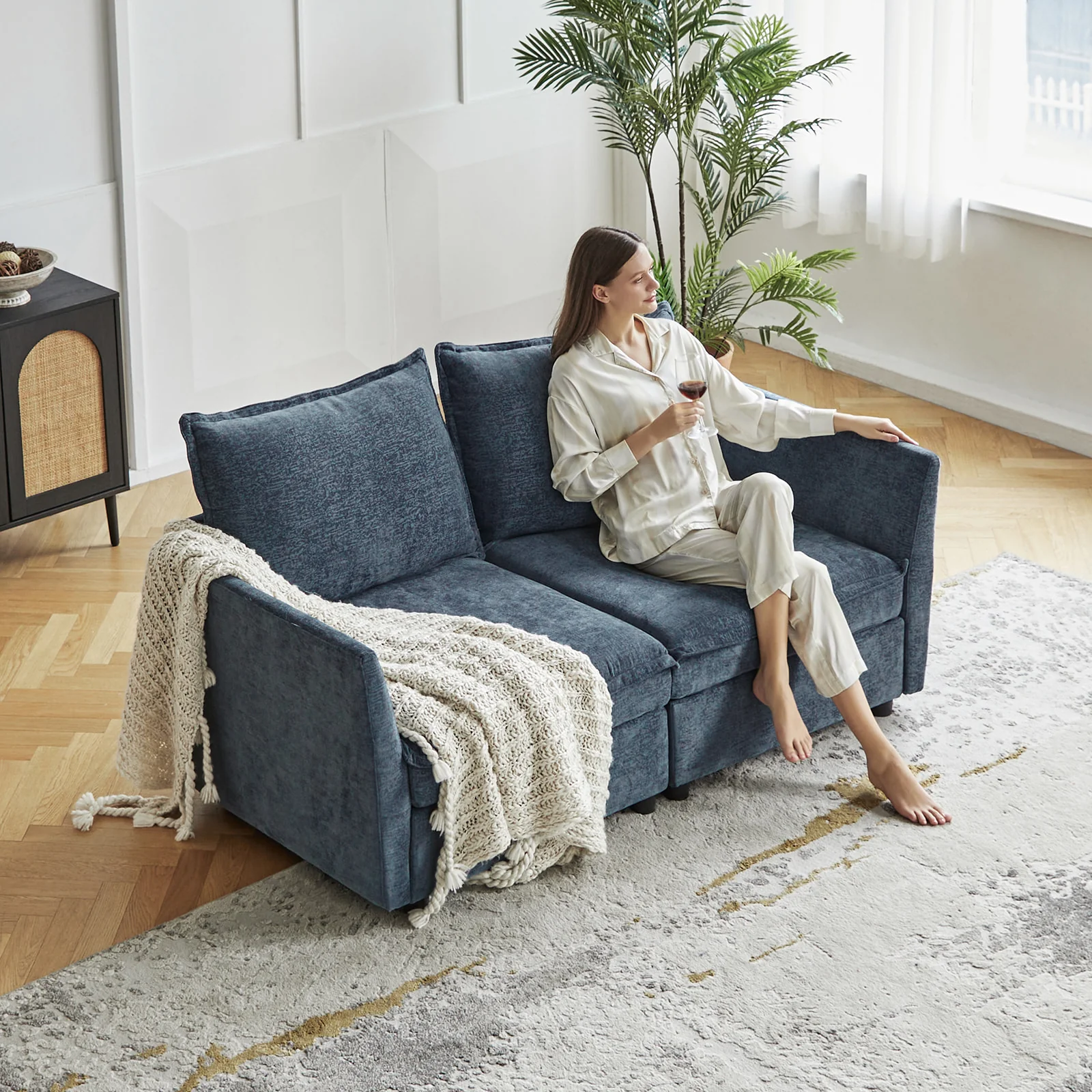 Harmetrix Oversized Soft Sectional Couch with Storage - Image 18