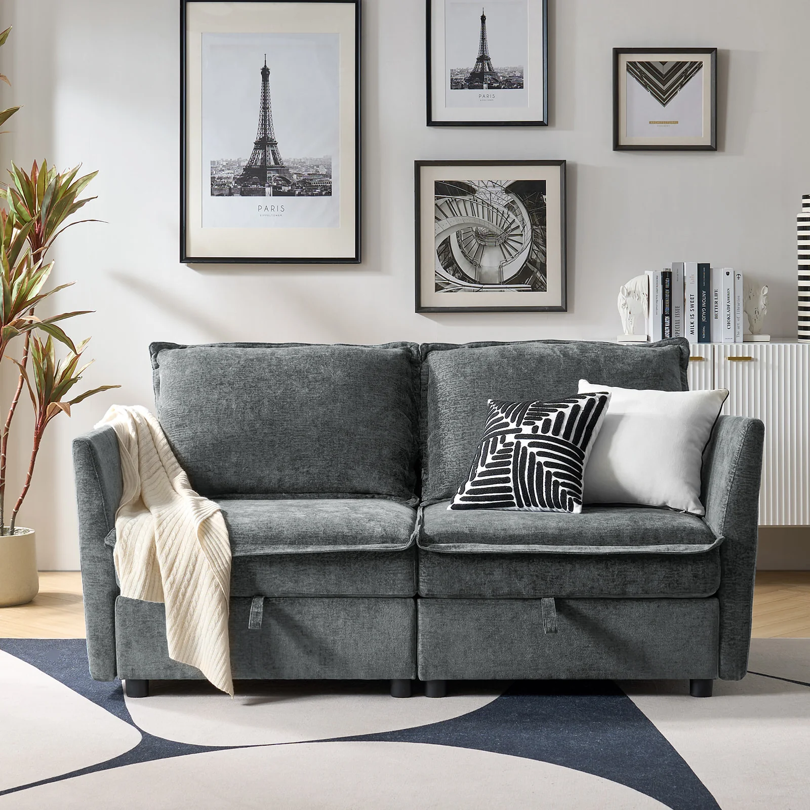 Harmetrix Oversized Soft Sectional Couch with Storage - Image 30