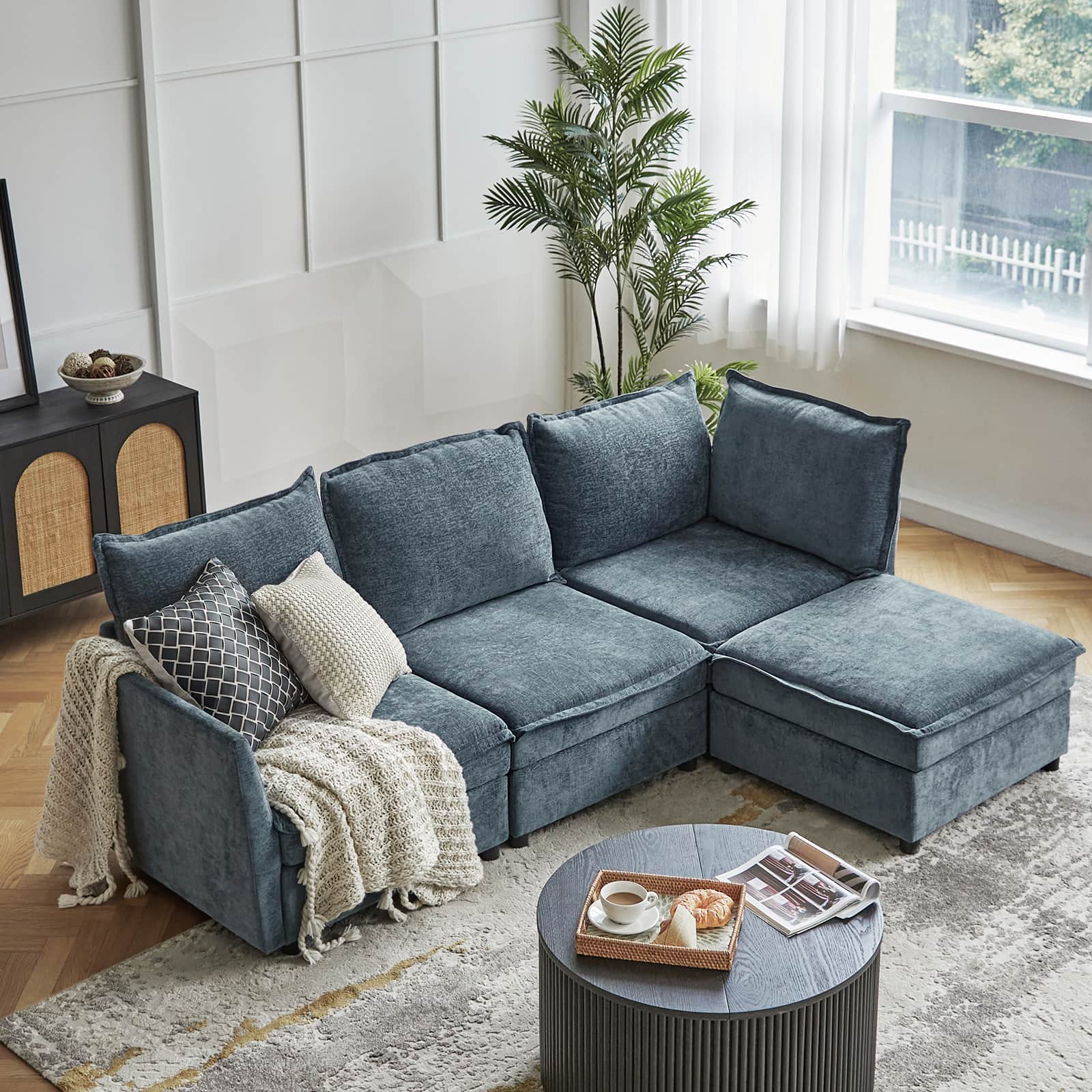 Harmetrix Oversized Soft Sectional Couch with Storage - Image 34