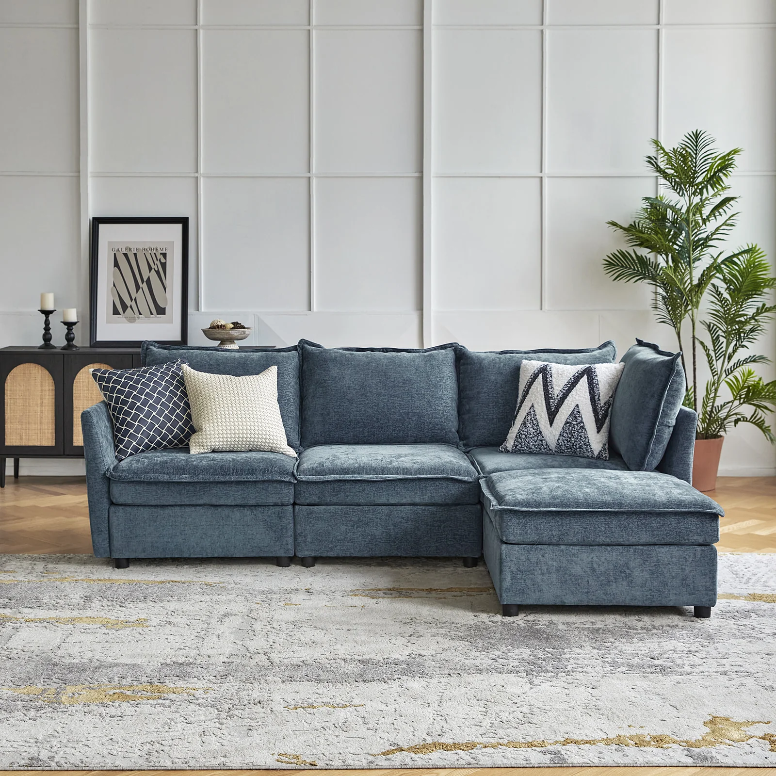 Harmetrix Oversized Soft Sectional Couch with Storage - Image 35