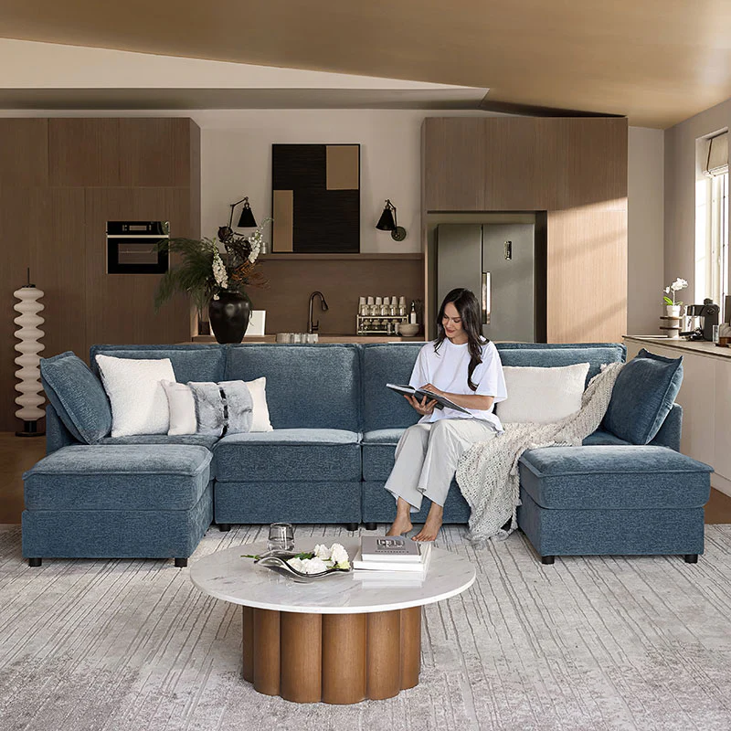 Harmetrix Oversized Soft Sectional Couch with Storage - Image 50