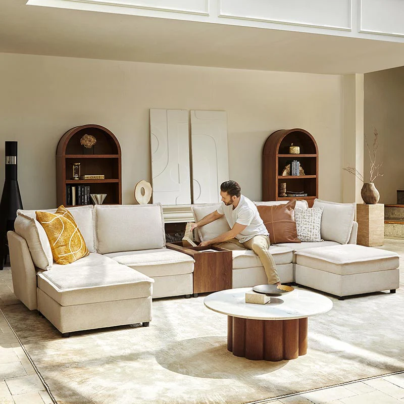 Harmetrix Oversized Soft Sectional Couch with Storage - Image 55