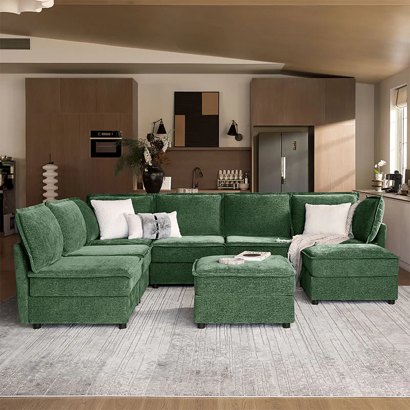 Harmetrix Oversized Soft Sectional Couch with Storage - Image 76