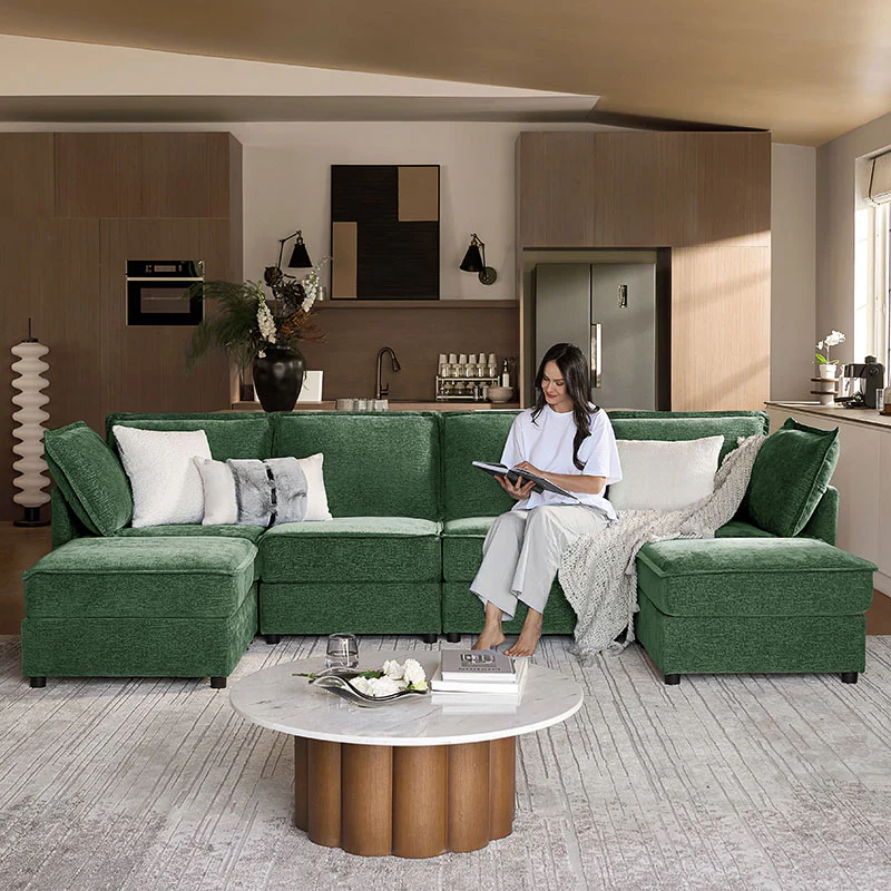 Harmetrix Oversized Soft Sectional Couch with Storage - Image 81