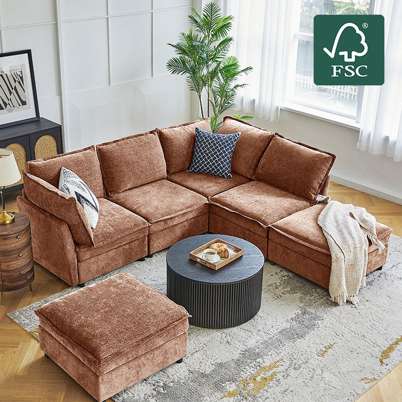 Harmetrix Oversized Soft Sectional Couch with Storage - Image 96