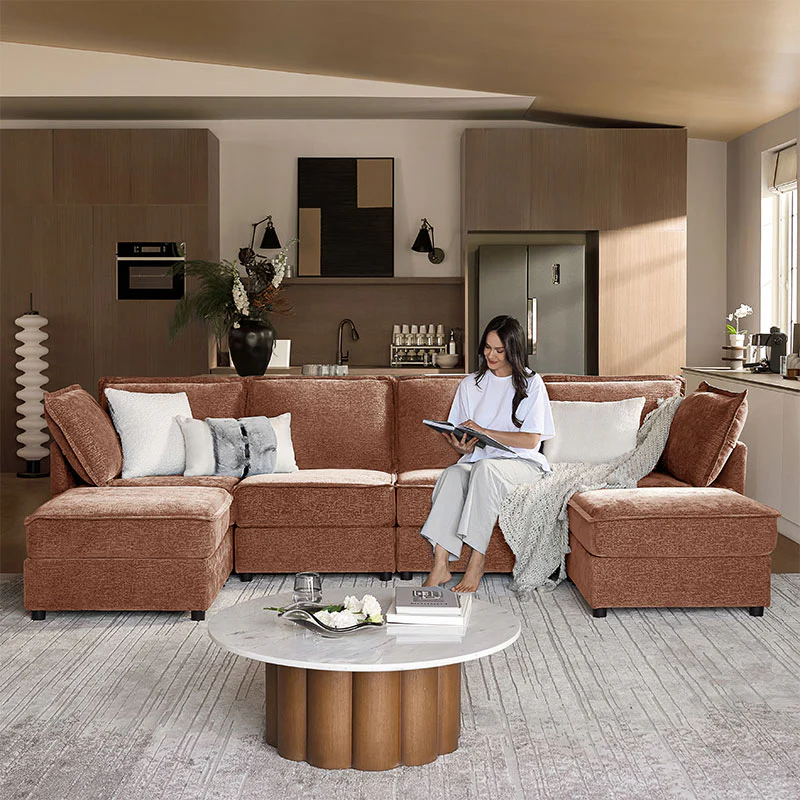 Harmetrix Oversized Soft Sectional Couch with Storage - Image 97