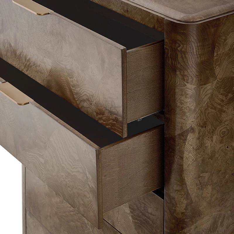 Virel 5-Piece Modern Marquetry Bedroom Set - Image 9