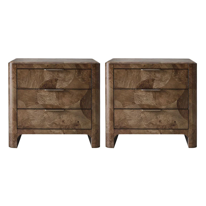Virel Modern Marquetry Nightstand - Image 12