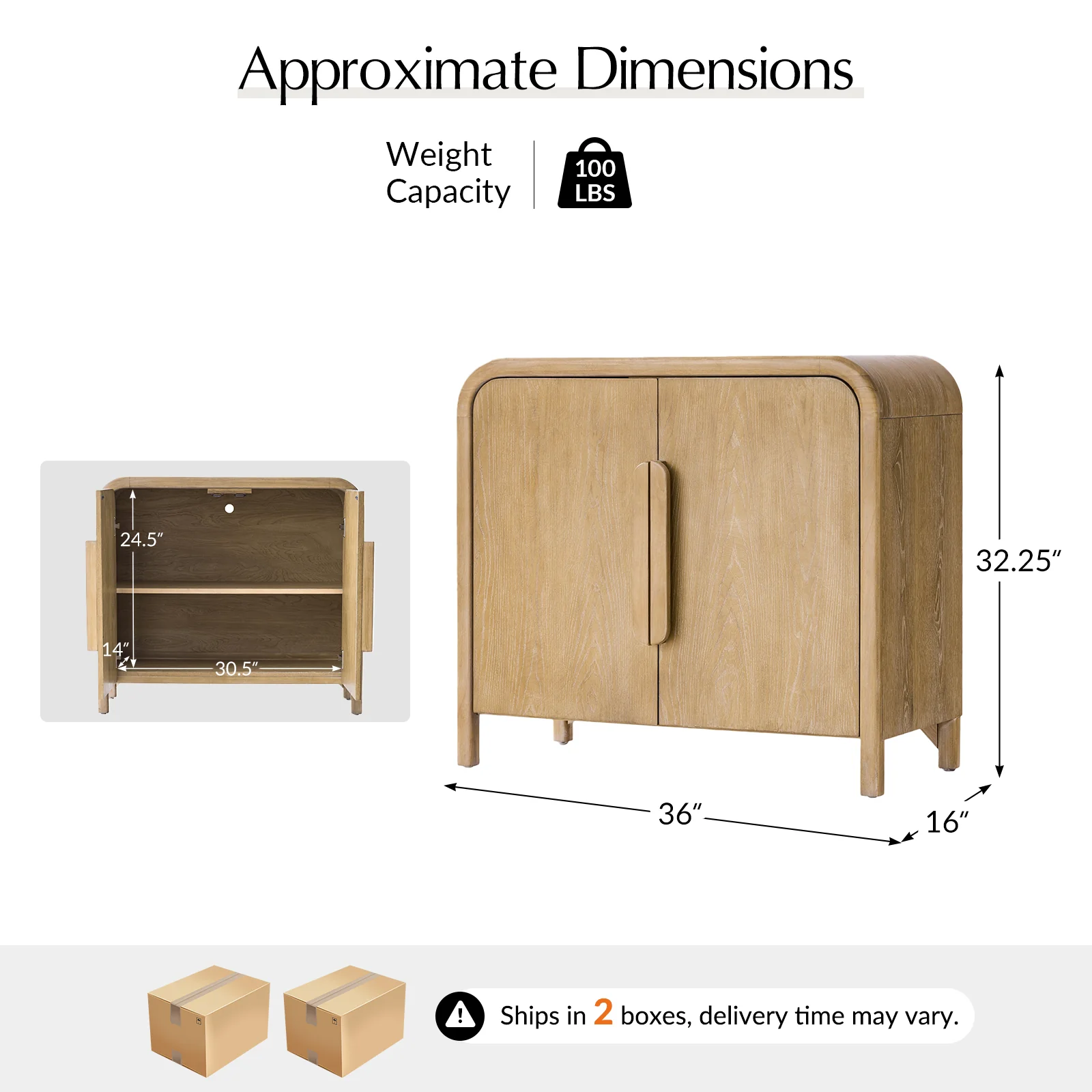 Vittorio Modern Accent Cabinet – Solid Wood Storage Console - Image 11